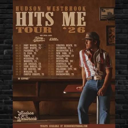 Hudson Westbrook concert tour poster 2026